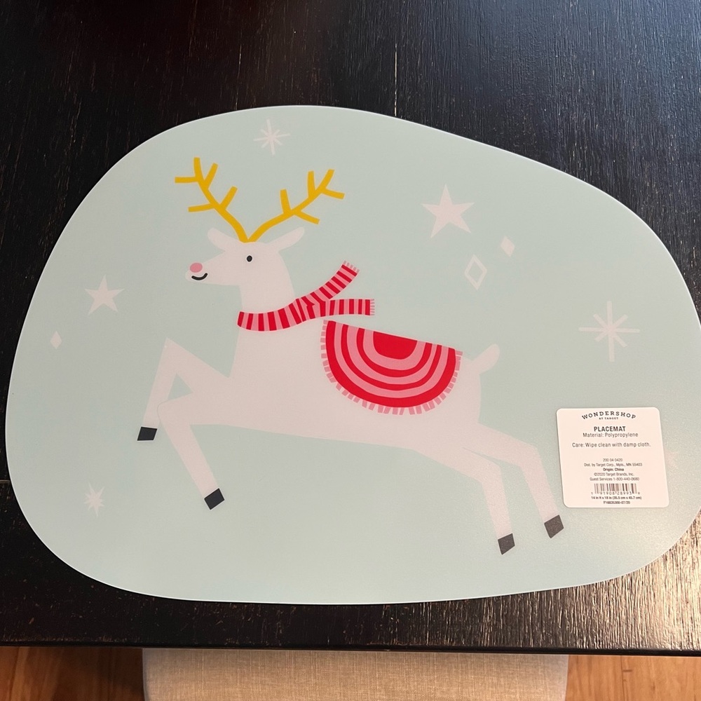 Targets Wondershop Christmas Reindeer Placemats